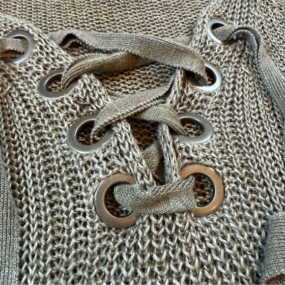 Polo Ralph Lauren Linen Lace Up Oversized Sweater Size XS - Picture 3 of 5